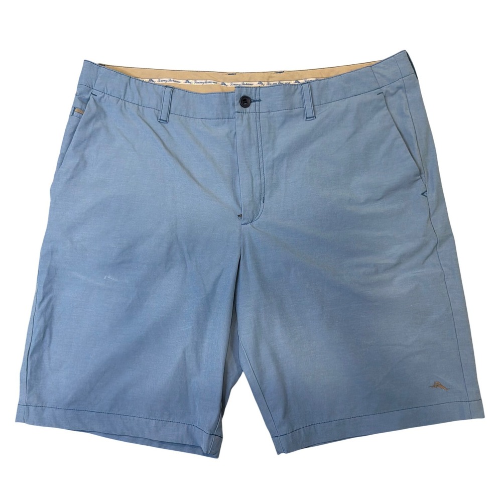 Tommy Bahama Mens Blue Flat Front Stretch Casual Shorts Size 40 RN86549
